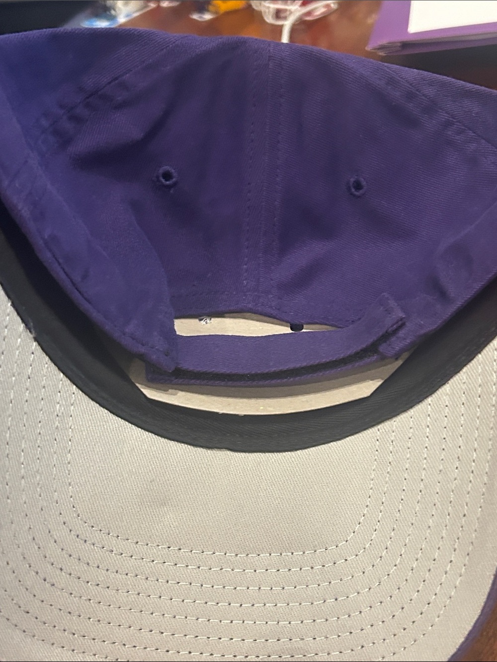 University Of Central Arkansas Bears UCA ‘47 Brand Purple Cap O/S Velcro New! - Picture 4 of 9